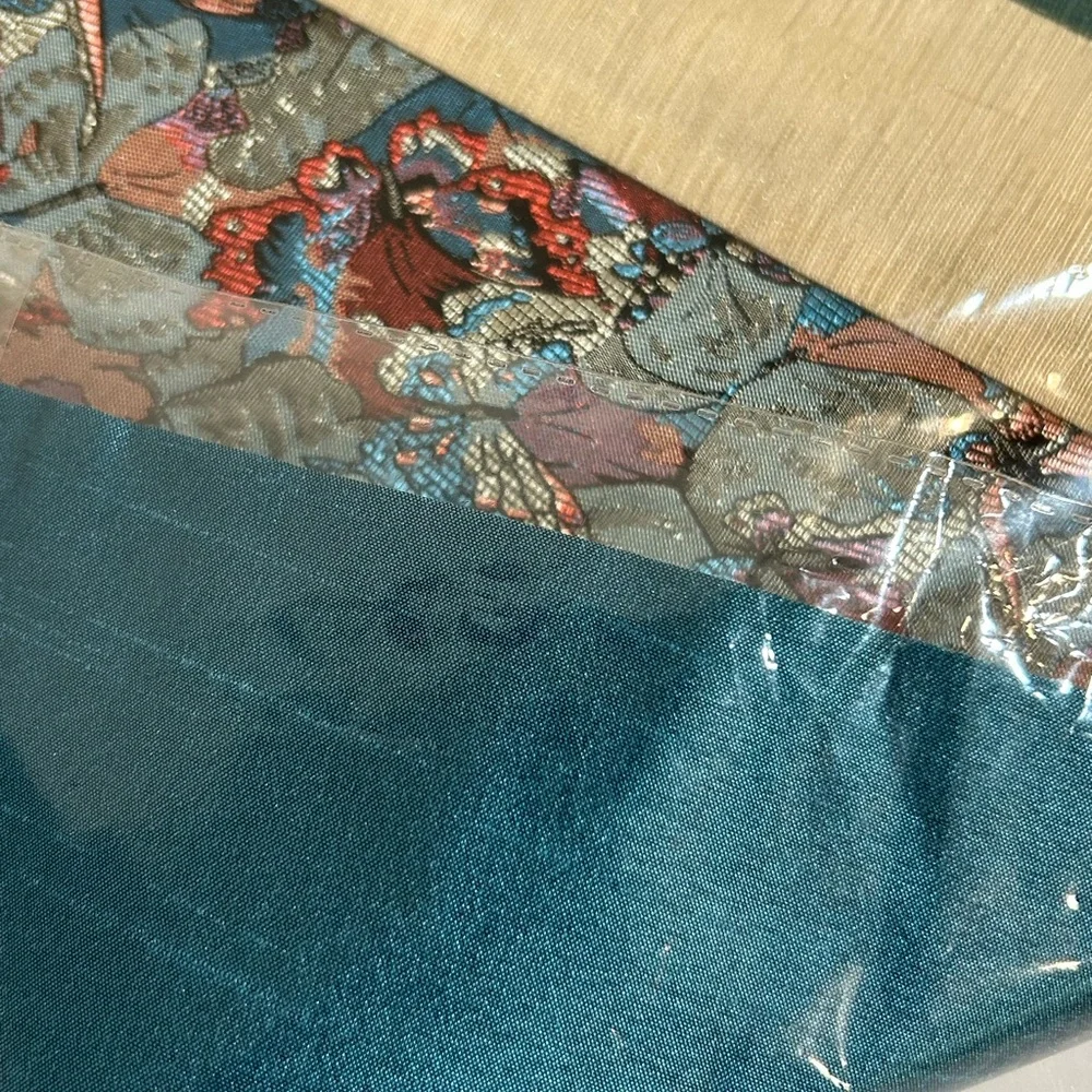 Handmade Silk Brocade Tablecloth – Shiny Jacquard Butterfly Art Textile